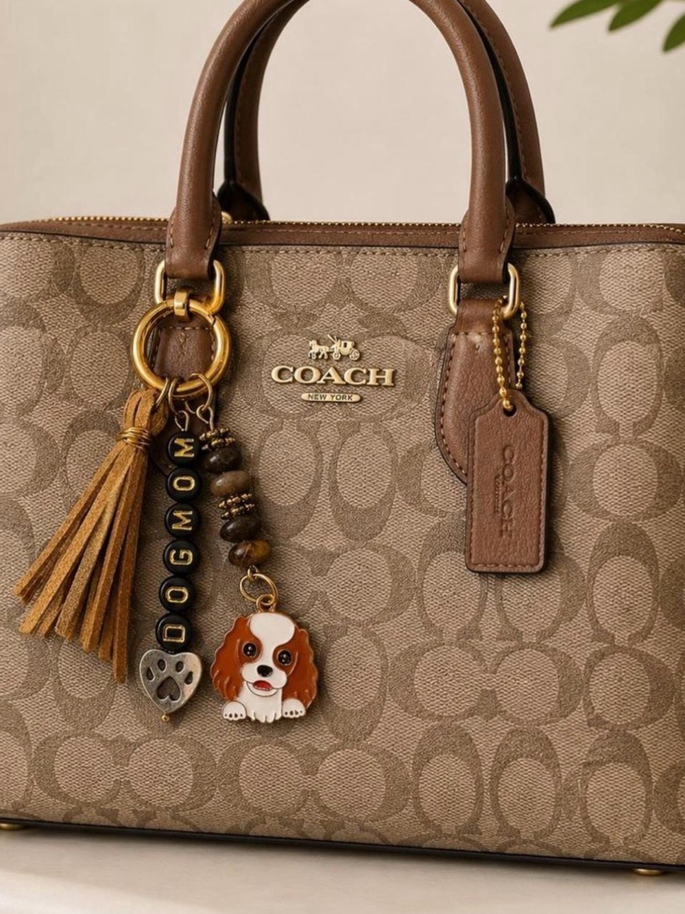 🐾 Hand Crafted Dog Mom Charm/Key Ring: PICK YOUR DOG 🐶 - Picture 6 of 8